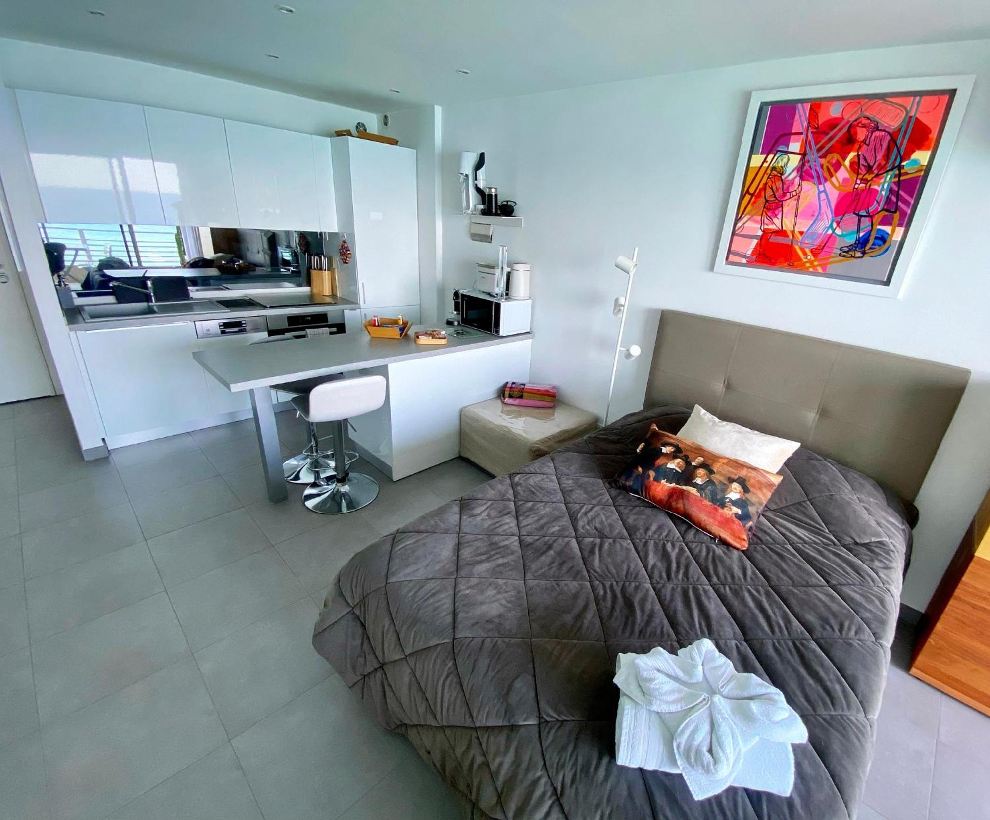 Apartament Sea View Studio, Huge Terrace On The 4Th Floor Mentona Zewnętrze zdjęcie